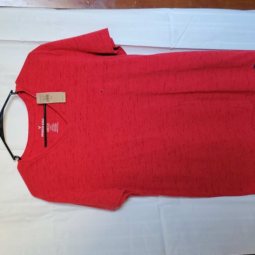 New‎ American Eagle Outfitters red heathered core flex men's v-neck size medium